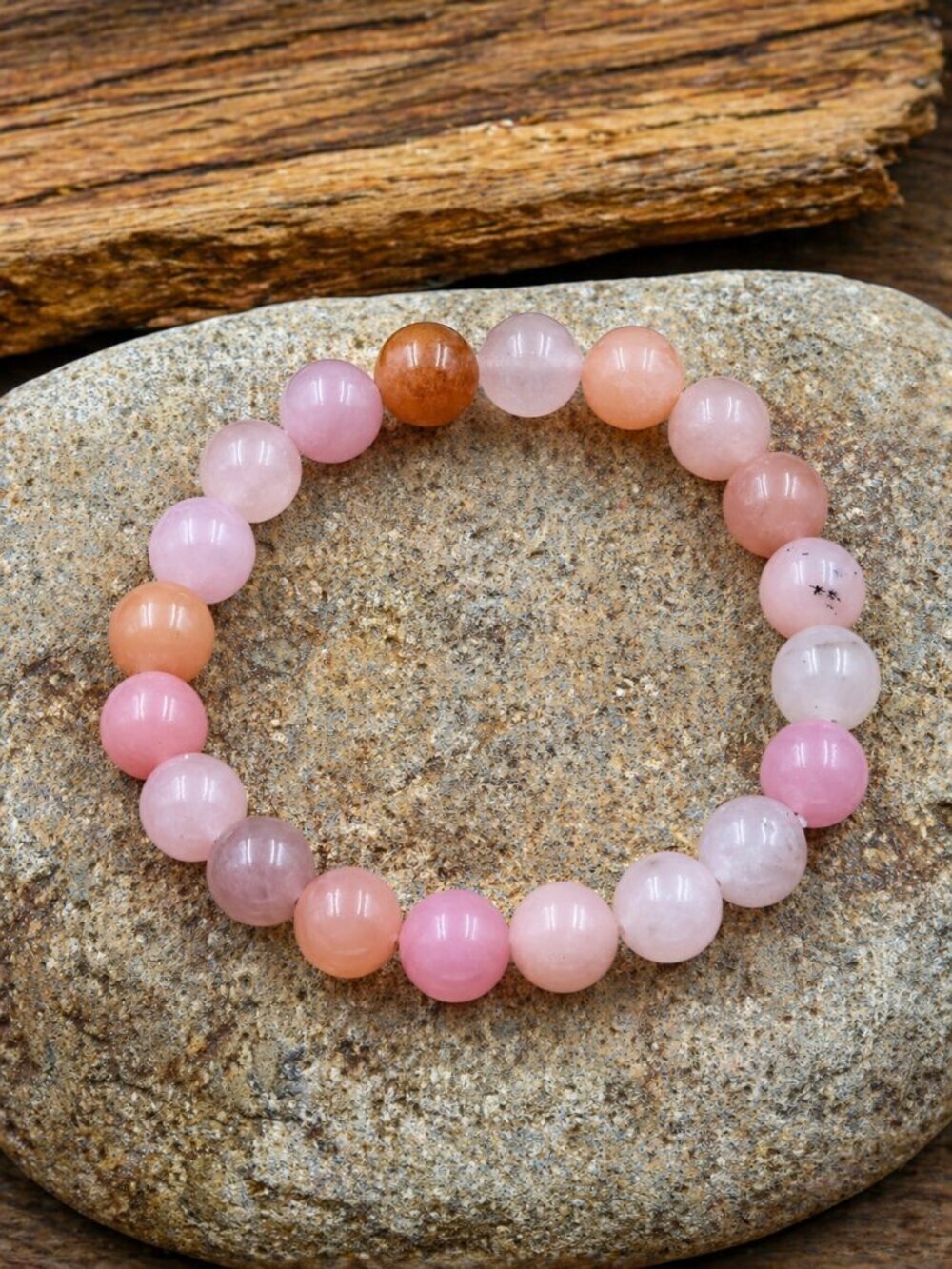 Morganite Gemstone Bracelet | Handmade - Picture 2 of 5